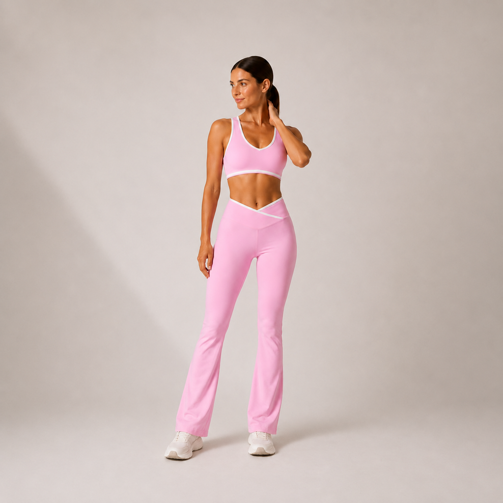 Women’s Top & Flare Pants Set – Outline Signature