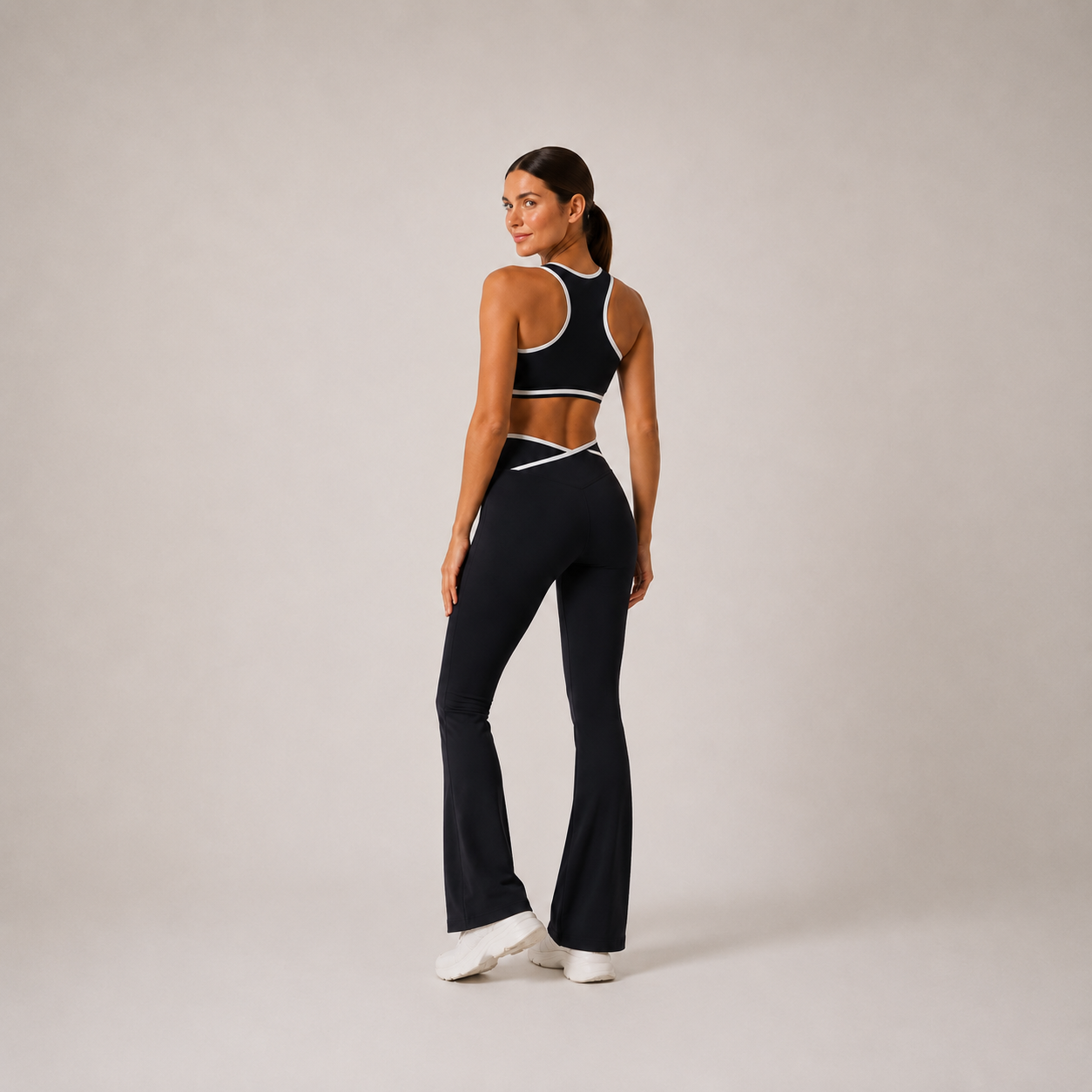 Women’s Top & Flare Pants Set – Outline Signature