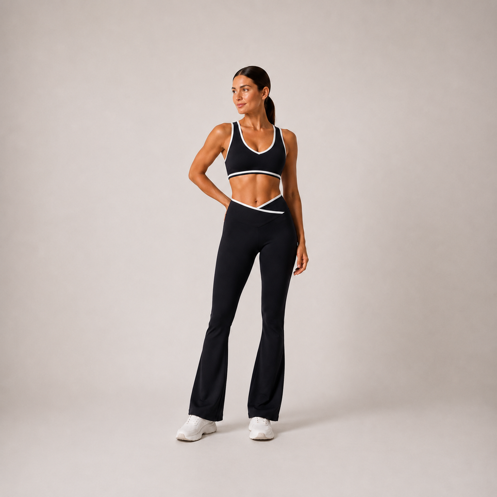 Women’s Top & Flare Pants Set – Outline Signature