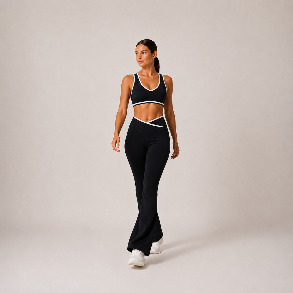 Women’s Top & Flare Pants Set – Outline Signature