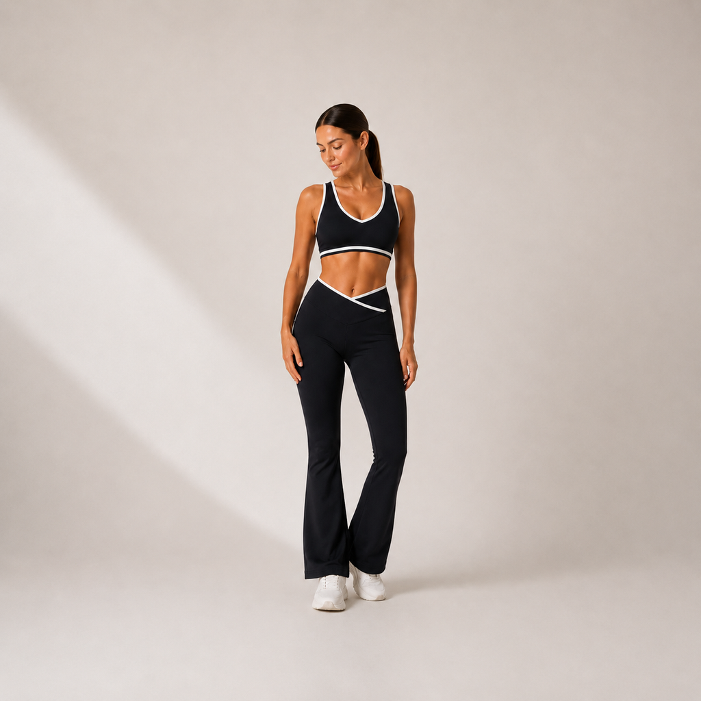Women’s Top & Flare Pants Set – Outline Signature