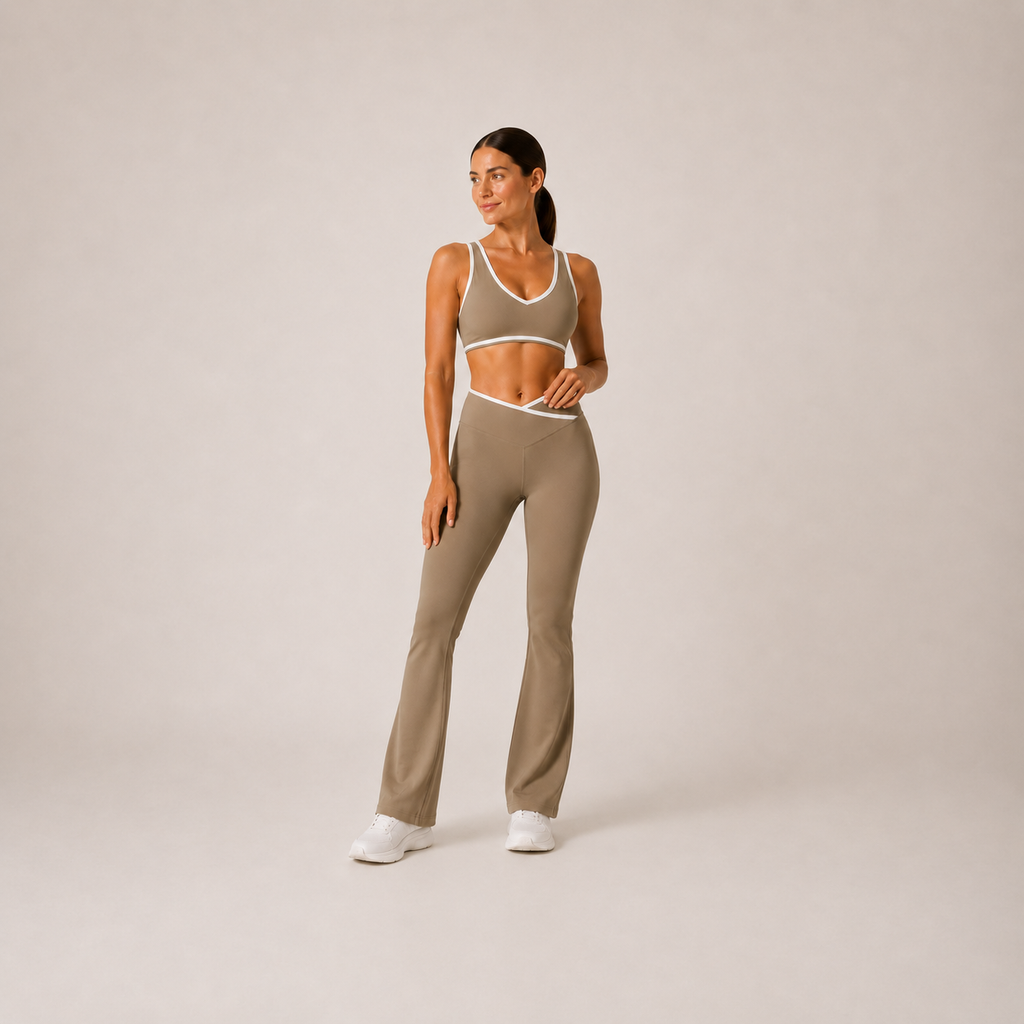 Women’s Top & Flare Pants Set – Outline Signature