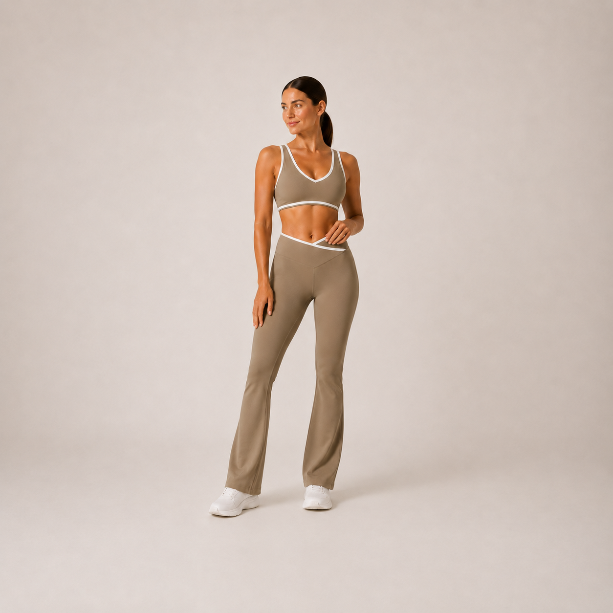 Women’s Top & Flare Pants Set – Outline Signature