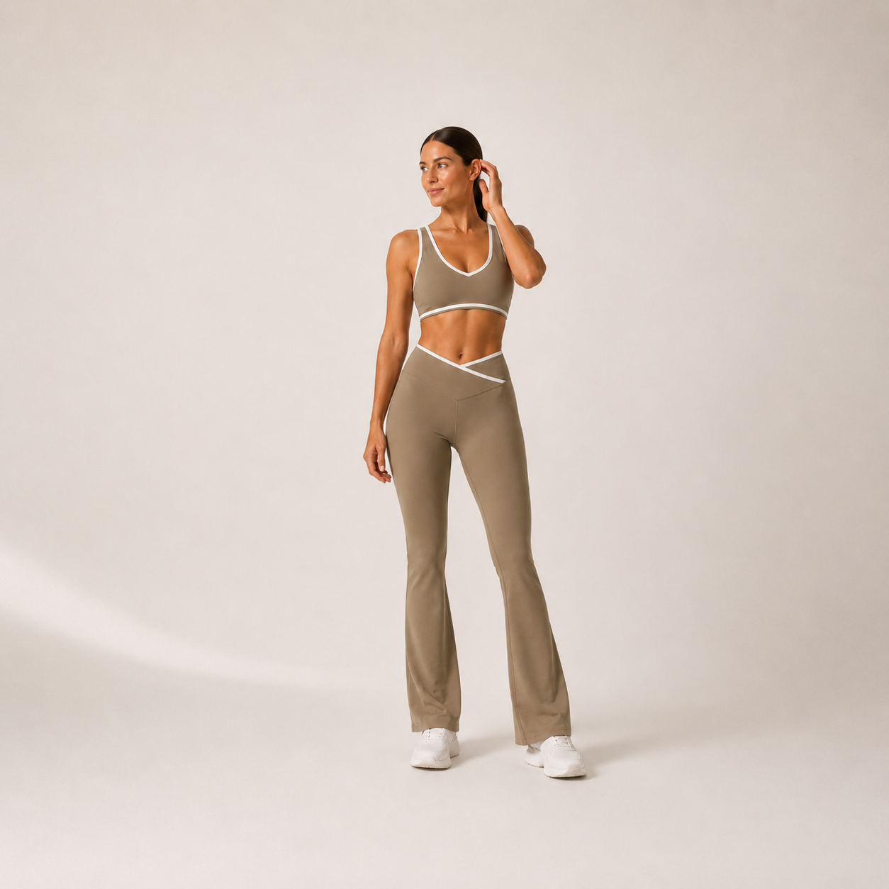 Women’s Top & Flare Pants Set – Outline Signature