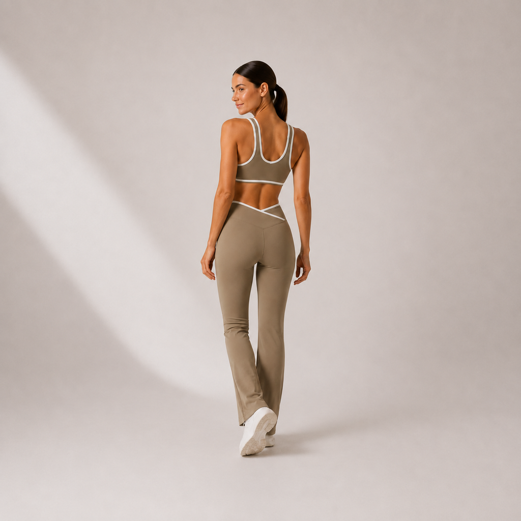 Women’s Top & Flare Pants Set – Outline Signature