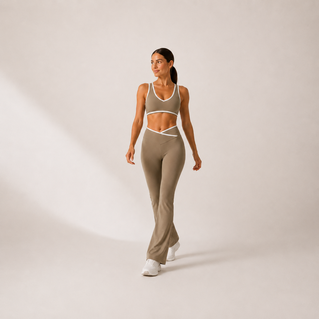 Women’s Top & Flare Pants Set – Outline Signature