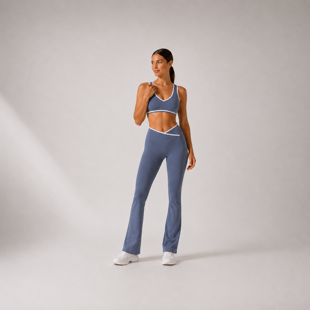 Women’s Top & Flare Pants Set – Outline Signature