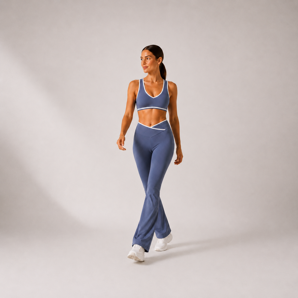 Women’s Top & Flare Pants Set – Outline Signature