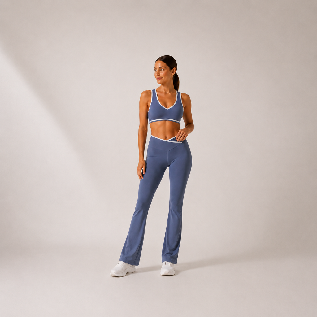 Women’s Top & Flare Pants Set – Outline Signature