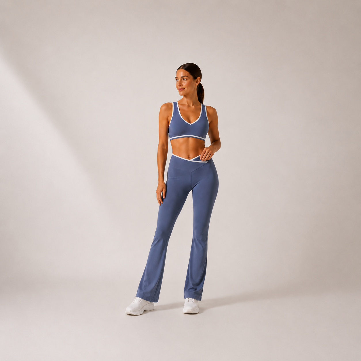 Women’s Top & Flare Pants Set – Outline Signature
