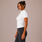 Top Sculpt Zip de Manga Corta