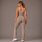 Women’s Top & Flare Pants Set – Outline Flow