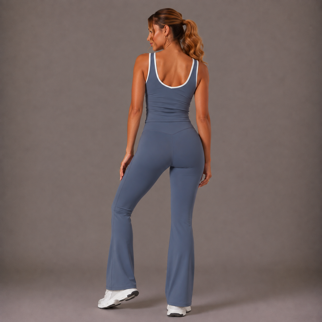 Women’s Top & Flare Pants Set – Outline Flow