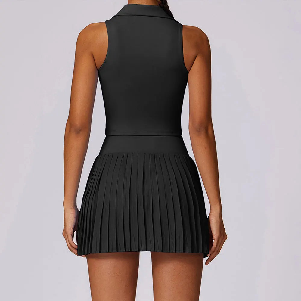 Conjunto Court Polo Plisado
