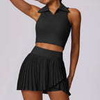 Conjunto Court Polo Plisado